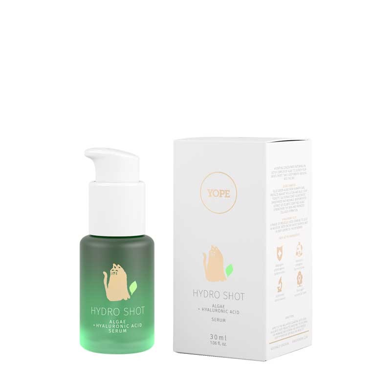 Sérum facial natural Hydro Shot - Algas + Ácido hialurónicoYOPE